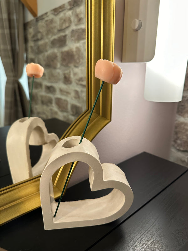 Vase artisanal cœur