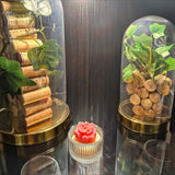 Bougie lumière fleurie