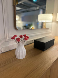 Vase pour bouquet fleurs en cire
