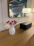 Vase pour bouquet fleurs en cire